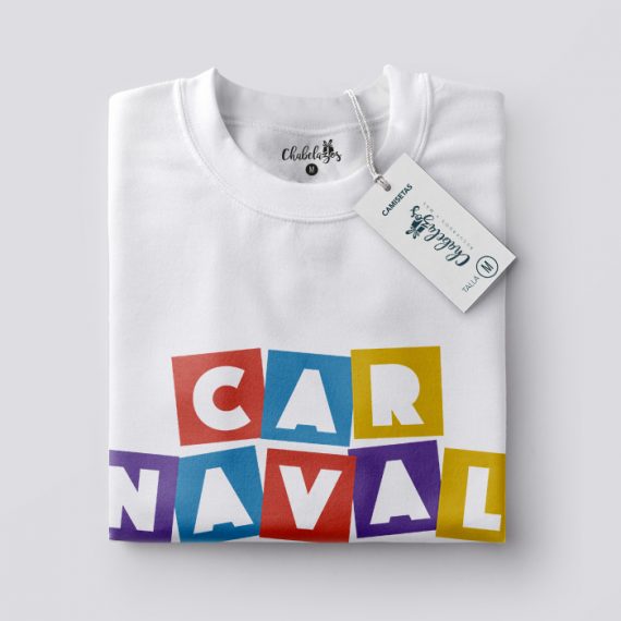 Camiseta colores del carnaval doblada