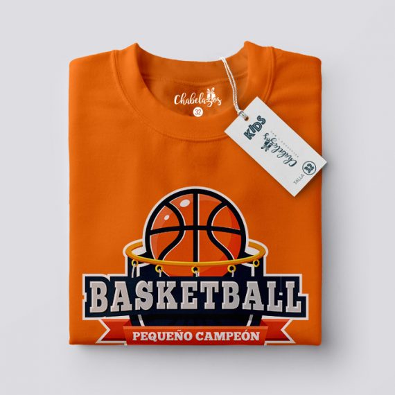 Camiseta Basketball Naranja Doblada
