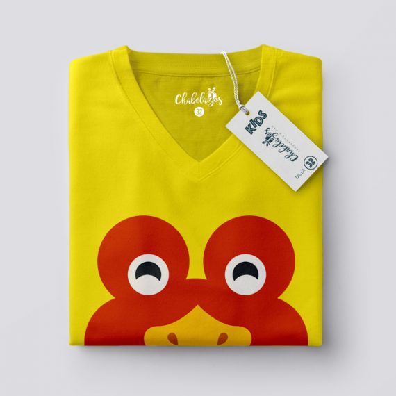 Camiseta Gallito Amarilla doblada V