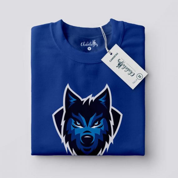Camiseta Lobo Azul doblada