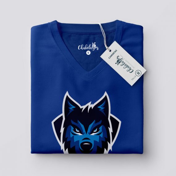 Camiseta Lobo Azul doblada V