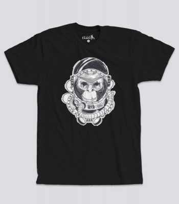 Camiseta mono espacial negra